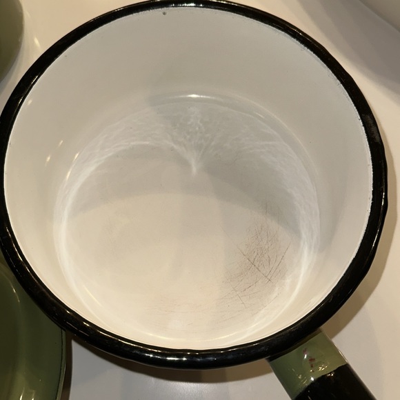 Retro - Vintage Universal green enamel sauce pans with lids - Midcentury - Picture 4 of 16